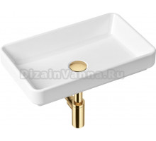 Раковина Lavinia Boho Bathroom Sink Slim 21520118 с сифоном и донным клапаном, золото