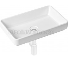 Раковина Lavinia Boho Bathroom Sink Slim 21520121 с сифоном и донным клапаном, белый матовый