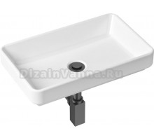 Раковина Lavinia Boho Bathroom Sink Slim 21520125 с сифоном и донным клапаном, черный матовый