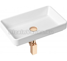 Раковина Lavinia Boho Bathroom Sink Slim 21520130 с сифоном и донным клапаном, розовое золото