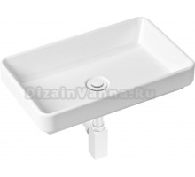 Раковина Lavinia Boho Bathroom Sink Slim 21520131 с сифоном и донным клапаном, белый матовый