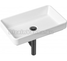 Раковина Lavinia Boho Bathroom Sink Slim 21520135 с сифоном и донным клапаном, черный матовый