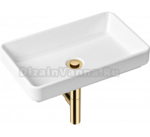 Раковина Lavinia Boho Bathroom Sink Slim 21520137 с сифоном и донным клапаном, золото