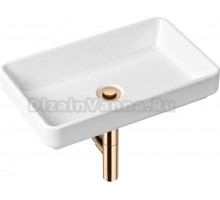 Раковина Lavinia Boho Bathroom Sink Slim 21520139 с сифоном и донным клапаном, розовое золото