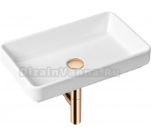 Раковина Lavinia Boho Bathroom Sink Slim 21520140 с сифоном и донным клапаном, розовое золото