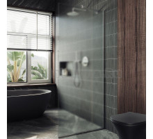 Душевая перегородка Maybahglass MGD-680-5у 109 см, профиль хром матовый, стекло сатин