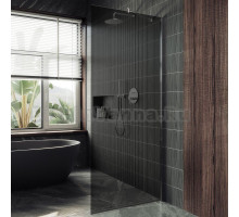 Душевая перегородка Maybahglass MGD-705-5ш 69 см, профиль хром матовый, стекло графит