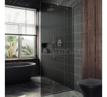 Душевая перегородка Maybahglass MGD-705-5у 69 см, профиль хром матовый, стекло графит