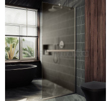 Душевая перегородка Maybahglass MGD-722-5у 69 см, профиль хром матовый, стекло бронза матовое