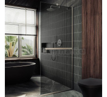 Душевая перегородка Maybahglass MGD-723-5у 69 см, профиль хром матовый, стекло графит