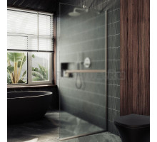 Душевая перегородка Maybahglass MGD-725-5у 69 см, профиль хром матовый, стекло сатин