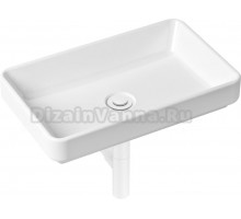 Раковина Lavinia Boho Bathroom Sink Slim 21520141 с сифоном и донным клапаном, белый матовый