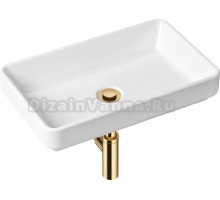 Раковина Lavinia Boho Bathroom Sink Slim 21520147 с сифоном и донным клапаном, золото