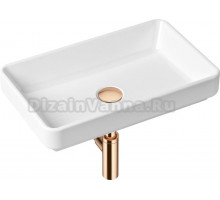 Раковина Lavinia Boho Bathroom Sink Slim 21520150 с сифоном и донным клапаном, розовое золото