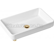 Раковина Lavinia Boho Bathroom Sink Slim 21520157 с сифоном и донным клапаном, золото