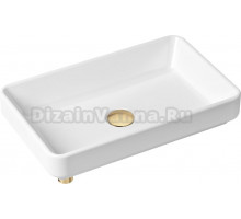 Раковина Lavinia Boho Bathroom Sink Slim 21520158 с сифоном и донным клапаном, золото