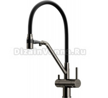 Смеситель для кухни Sancos Dora SC4003GG с гибким изливом, вороненая сталь