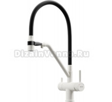 Смеситель для кухни Sancos Dora SC4003GR с гибким изливом, белый гранит