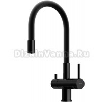 Смеситель для кухни Sancos Lucia SC4004MB с гибким изливом, матовый черный