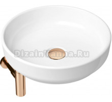 Раковина Lavinia Boho Bathroom Sink Slim 21520214 с сифоном и донным клапаном, розовое золото