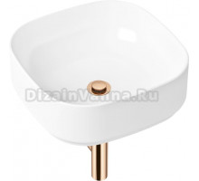 Раковина Lavinia Boho Bathroom Sink Slim 21520247 с сифоном и донным клапаном, розовое золото