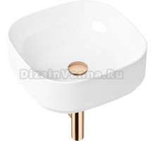 Раковина Lavinia Boho Bathroom Sink Slim 21520248 с сифоном и донным клапаном, розовое золото