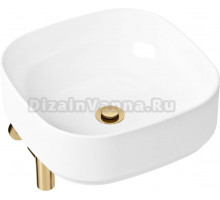 Раковина Lavinia Boho Bathroom Sink Slim 21520265 с сифоном и донным клапаном, золото