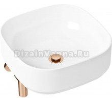 Раковина Lavinia Boho Bathroom Sink Slim 21520267 с сифоном и донным клапаном, розовое золото