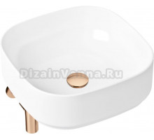 Раковина Lavinia Boho Bathroom Sink Slim 21520268 с сифоном и донным клапаном, розовое золото