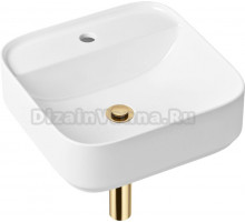 Раковина Lavinia Boho Bathroom Sink Slim 21520279 с сифоном и донным клапаном, золото