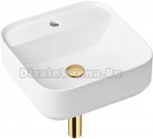 Раковина Lavinia Boho Bathroom Sink Slim 21520280 с сифоном и донным клапаном, золото