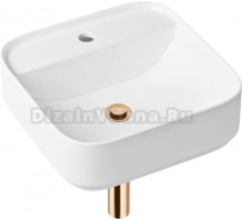 Раковина Lavinia Boho Bathroom Sink Slim 21520281 с сифоном и донным клапаном, розовое золото