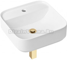 Раковина Lavinia Boho Bathroom Sink Slim 21520289 с сифоном и донным клапаном, золото