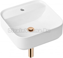 Раковина Lavinia Boho Bathroom Sink Slim 21520301 с сифоном и донным клапаном, розовое золото