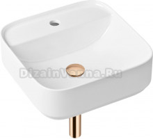 Раковина Lavinia Boho Bathroom Sink Slim 21520302 с сифоном и донным клапаном, розовое золото