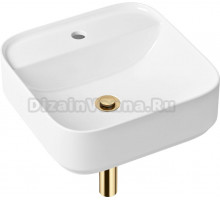 Раковина Lavinia Boho Bathroom Sink Slim 21520309 с сифоном и донным клапаном, золото