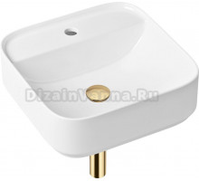 Раковина Lavinia Boho Bathroom Sink Slim 21520310 с сифоном и донным клапаном, золото