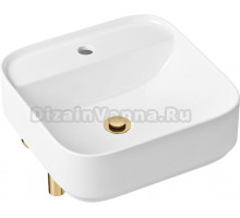 Раковина Lavinia Boho Bathroom Sink Slim 21520319 с сифоном и донным клапаном, золото