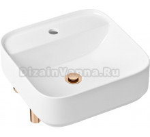 Раковина Lavinia Boho Bathroom Sink Slim 21520321 с сифоном и донным клапаном, розовое золото