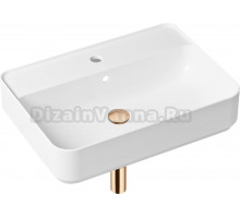 Раковина Lavinia Boho Bathroom Sink Slim 21520336 с сифоном и донным клапаном, розовое золото