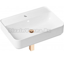 Раковина Lavinia Boho Bathroom Sink Slim 21520345 с сифоном и донным клапаном, розовое золото