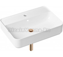 Раковина Lavinia Boho Bathroom Sink Slim 21520355 с сифоном и донным клапаном, розовое золото