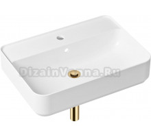 Раковина Lavinia Boho Bathroom Sink Slim 21520363 с сифоном и донным клапаном, золото