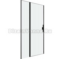 Душевая дверь в нишу Allen Brau Priority 3.31030.BBA 100 см, профиль черный браш, стекло прозрачное Optiwhite