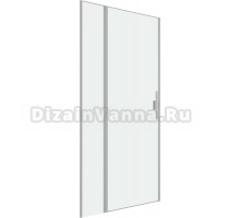 Душевая дверь в нишу Allen Brau Priority 3.31026.BA 90 см, профиль серебро браш, стекло прозрачное Optiwhite