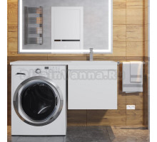 Мебель для ванной Uperwood Magenta 50 R под стиральную машину, подвесная, белая, с ящиком