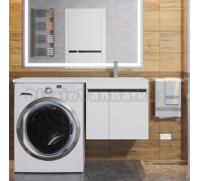 Мебель для ванной Uperwood Magenta 60 R под стиральную машину, подвесная, белая, графит, с дверцами