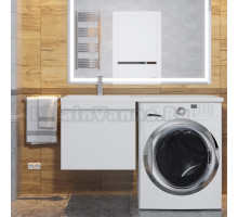 Мебель для ванной Uperwood Magenta 60 L под стиральную машину, подвесная, белая, с ящиком