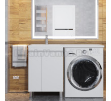 Мебель для ванной Uperwood Magenta 60 L под стиральную машину, напольная, белая, с дверцами