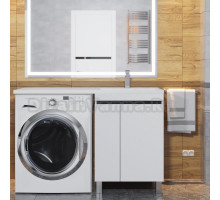 Мебель для ванной Uperwood Magenta 60 R под стиральную машину, напольная, белая, графит, с дверцами